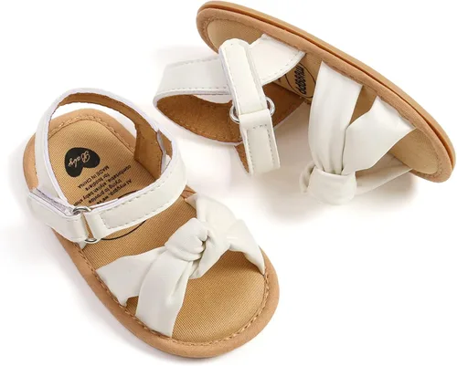 Vista 5 de WILLFUN Sandalias de verano para bebés niños y niñas, puntera cerrada, suela de goma suave, zapatos para exteriores para niños pequeños que caminan