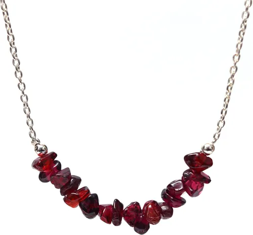 Vista 13 de Gempires - Collar de barra de chips naturales, cristales curativos de energía, regalo de cumpleaños, regalo para ella, joyería de piedras preciosas