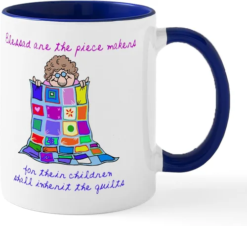 Vista 47 de CafePress I'd Rather Be Quilting Mug Taza de café de cerámica de 11 oz (11.0 fl oz)