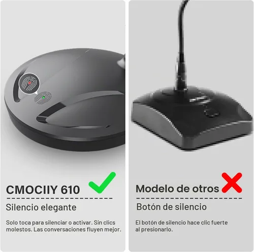 Vista 4 de Micrófono de escritorio USB, Plug & Play para PC/Mac Negro 1