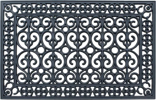 Vista 8 de A1 Home Collections - Alfombra grande para puerta, de goma natural, 24”x57”, ideal para entrada, limpia zapatos de suciedad y mugre, alfombra