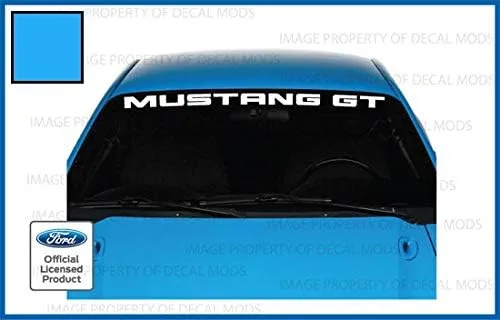 Vista 9 de Pegatina para Ford Mustang Front Parabrisas (1999-2004), diseño gráfico V6 GT - MGT, Bronce Metálico
