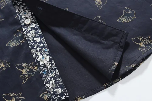 Vista 6 de SSLR Camisas casuales de manga corta con botones para hombre