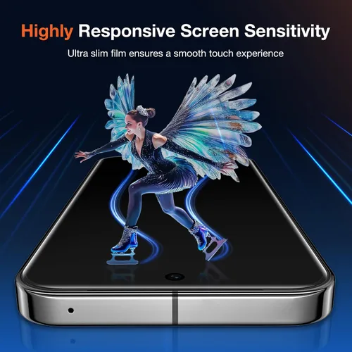 Vista 4 de KUZOOM Paquete de 2 protectores de pantalla de vidrio templado transparente HD para Google Pixel 9, película protectora de pantalla inastillable