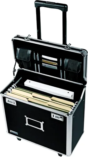 Vista 14 de Vaultz Caja de almacenamiento portátil de archivos con asa, 14.5 x 17.5 x 15.5 pulgadas, caja de seguridad móvil tamaño carta/legal, gabinete