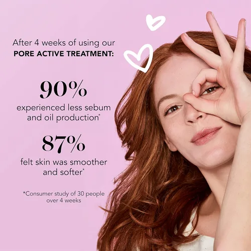 Vista 2 de Saturday Skin Tratamiento activo de suero de poros para la cara 4% ácido glicólico para el cuidado de los poros ayuda a refinar la textura