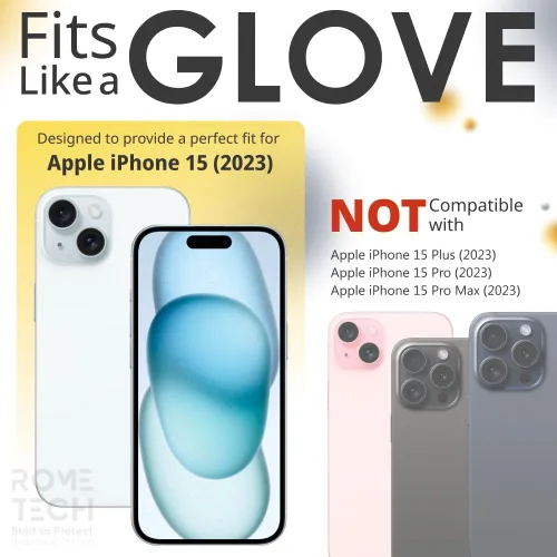 Vista 2 de Funda diseñada para Apple iPhone 15 (2023) con clip para cinturón compatible con cargadores Magsafe - Funda de doble capa a prueba de golpes