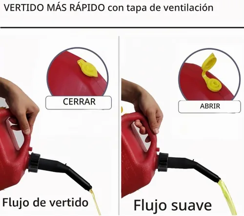 Vista 7 de Kit de repuesto de boquilla de gasolina angular a prueba de fugas con tapa de ventilación de junta, broca para lata de gas de estilo antiguo