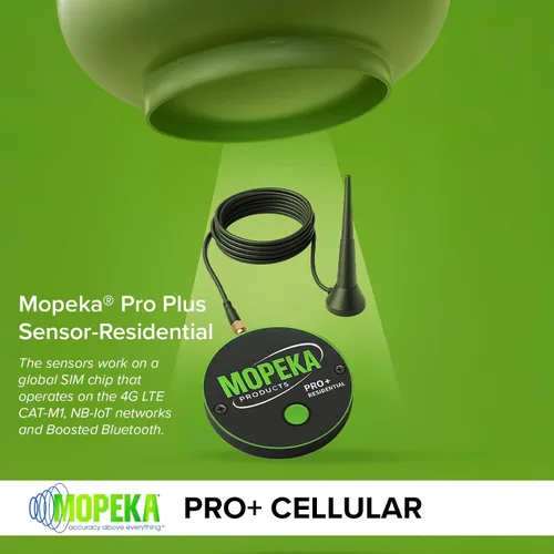 Vista 2 de Mopeka Pro + Sensor Celular - Sensor Ultrasónico Bluetooth y Celular Para Tanques de Propano de Acero - Perfecto Para Tanques de Propano - Hasta