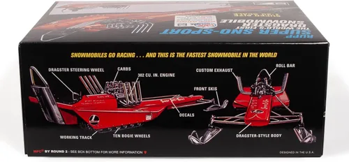 Vista 2 de Skill 2 Model Kit Rupp Super SNO-Sport Snowmobile Dragster (El Primero del Mundo) Modelo a escala 1/20 por MPC