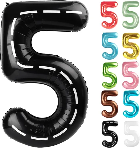Vista 154 de Globo negro del número 0 de 40 pulgadas – globo número 0, decoraciones