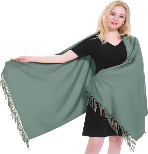 Vista 19 de CJ Apparel 100% Cashmere Shawls Shawl Scarf Wrap Stole Scarves Wraps Stoles Azul bebé