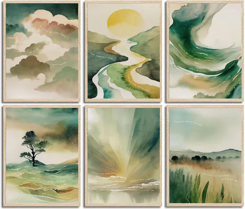 Vista 10 de 6 lienzos de salud mental para pared, estilo bohemio, psicología motivacional, decoración de pared, fotos, terapia, oficina, arte de pared