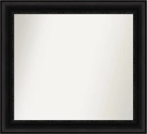 Vista 232 de Amanti Art Espejo personalizado, espejo de baño negro puente, espejo de pared o espejo de tocador de baño sobre el fregadero (26 x 26 pulgadas)