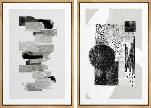 Vista 105 de MUDECOR Lienzo enmarcado para pared, bosque brumoso, reflejos, paisaje tranquilo, ilustraciones modernas, arte decorativo, bohemio, tranquilo/zen