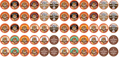 Vista 8 de Perfect Samplers Tazas individuales de chocolate caliente para cafeteras Keurig K Cup, paquete variado, cacao, 30