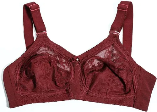 Vista 7 de TELIMUSSTO Sujetador de encaje floral para mujer, talla grande, sujeción firme, sin alambre, sin relleno, cobertura completa, minimizador