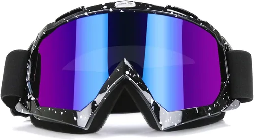 Vista 11 de JAMIEWIN - Gafas de motocross ATV para bicicleta de tierra, motocicleta, UTV MX OTG, gafas para carretera fuera de pista, lentes transparentes anti