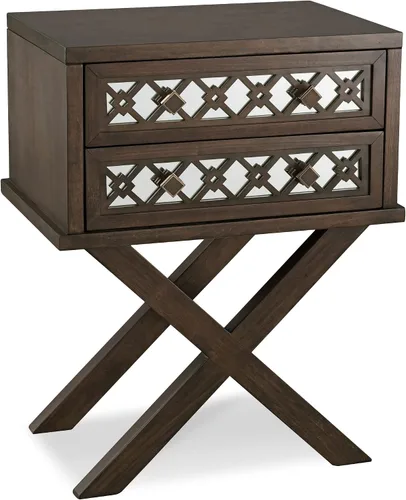 Vista 10 de Leick Home Ironcraft - Mesa auxiliar para mesita de noche, 24 pulgadas, color negro lavado