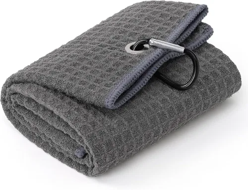 Vista 41 de Mile High Life Toalla de golf premium de tejido de gofre, 16 x 24 pulgadas, extra absorbente y de secado rápido, microfibra ultrasuave, clip