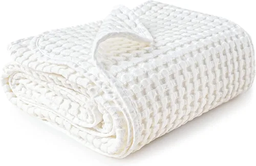 Vista 15 de Konssy Manta de Bebé de Gofre - Suave y Acogedora Manta de Arrullo para Guardería, Manta Ligera para Niños Pequeños para Niños y Niñas, Ideal