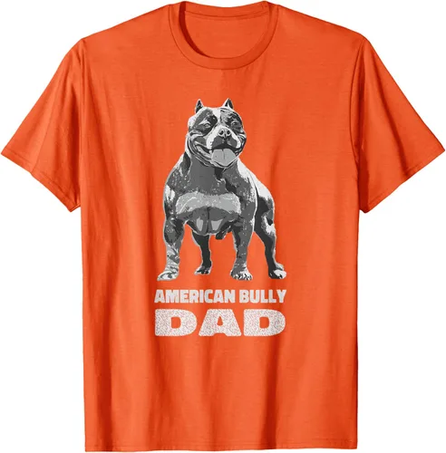 Vista 6 de American Bully Dad Dog Owner American Bully - Camiseta para hombre, Negro, S