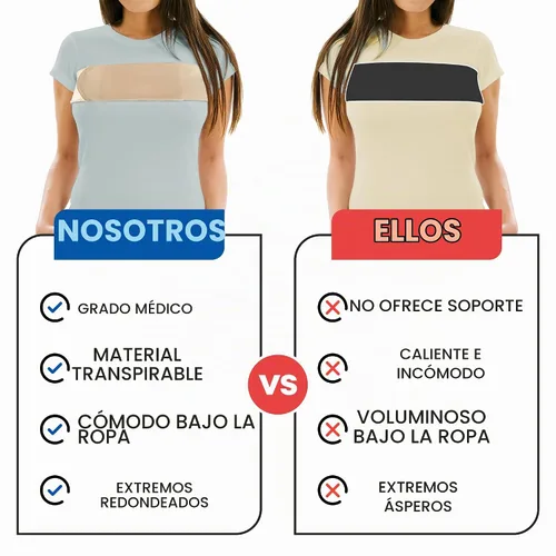 Vista 8 de Banda de aumento de senos post operacional Soporte de pecho de implante de mama para mujer Cinturón de sujetador poscirugía de compresión Beige