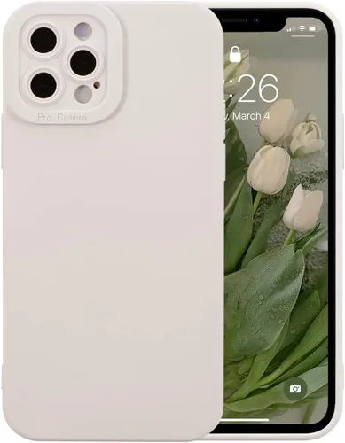 Vista 7 de DEFBSC Compatible con iPhone 12 Pro, funda de silicona líquida, funda protectora para cámara, protección de cuerpo completo de goma de gel, cubierta