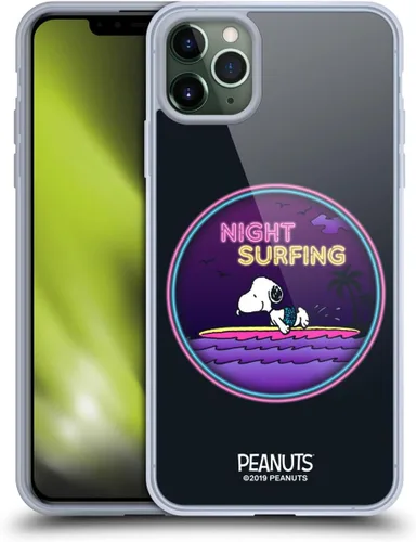 Vista 72 de Head Case Designs Funda de gel suave con licencia oficial de Peanuts Tropical Surf Snoopy Aloha Disco compatible con Apple iPhone 13 Mini Surf