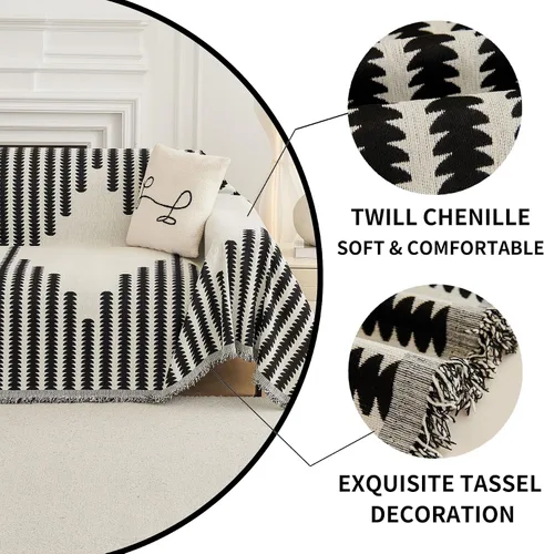 Vista 5 de HAOMAIJIA Fundas de Sofá Boho para Sofá de 2 Cojines - Amigable con Mascotas, Funda Suave y Gruesa Antideslizante para Perros - Protector de Muebles