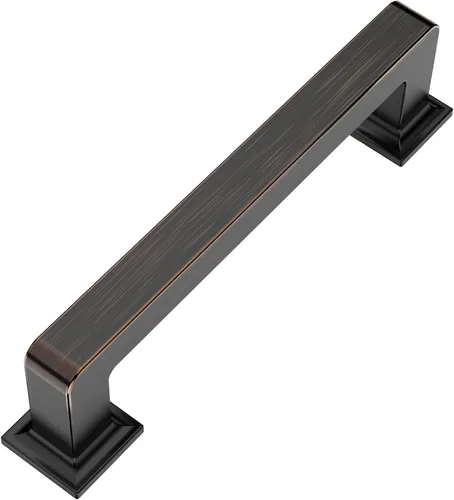 Vista 47 de 9BUILD Paquete de 6 pomos de latón cepillado de 1.2 pulgadas para gabinetes, pomos dorados para cajones, perillas cuadradas para gabinetes