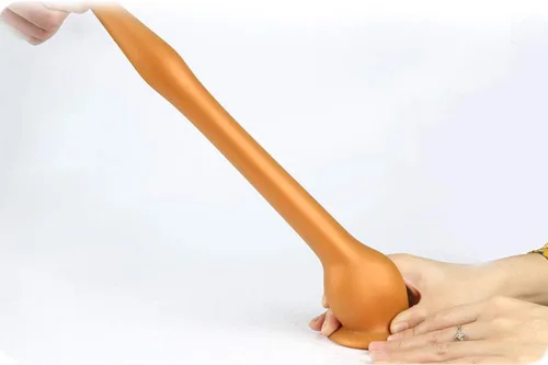 Vista 5 de Tapón anal de silicona líquida súper largo con ventosa fuerte, tapones anales impermeables, kit de entrenamiento anal para estimulación de masaje