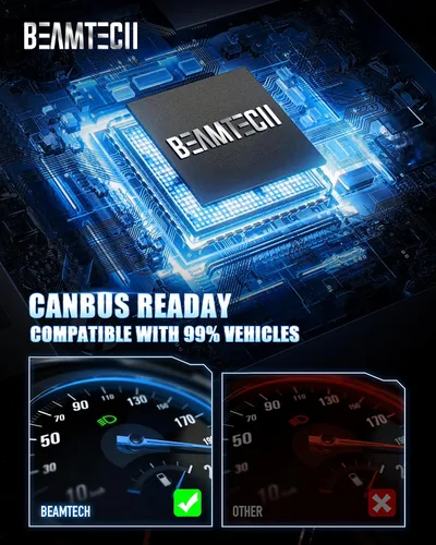 Vista 7 de BEAMTECH Bombilla D1S/D1R, 28000 lúmenes, 80 W, tamaño 1:1, 6500 K, niebla