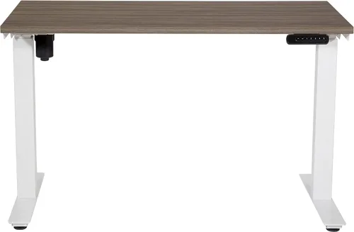 Vista 6 de Office Star Prado - Mesa motorizada de altura ajustable de 4 pies con control de memoria programable de 4 posiciones, parte superior de nogal urbano