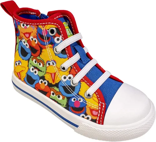 Vista 3 de Zapatos de Elmo de Barrio Sésamo, Hi Top Sneaker con Encaje