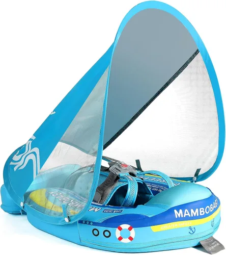 Vista 8 de Mambobaby Flotador para añadir cola sin volteo, flotador de natación para bebé, flotador de espuma de perlas, flotadores de agua sólida, entrenador