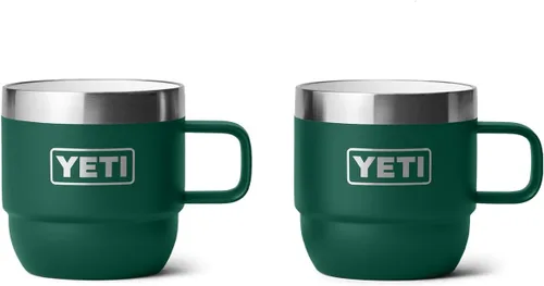 Vista 10 de YETI Rambler - Taza apilable de 6 oz, de acero inoxidable, aislada al vacío para espresso/café, paquete de 2 Verde mar