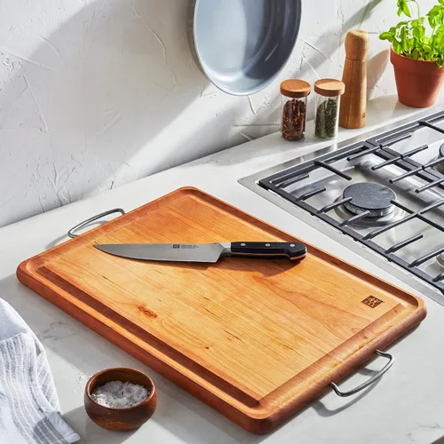Vista 2 de ZWILLING Tabla de tallar de madera de cerezo con asas