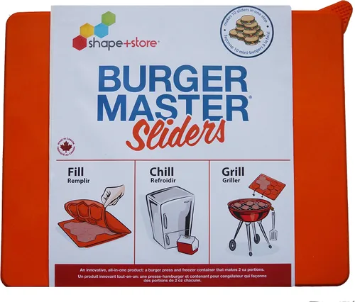 Vista 3 de Shape+Store Burger Master Sliders 10 en 1 Prensa Innovadora para Hamburguesas y Contenedor para Congelador