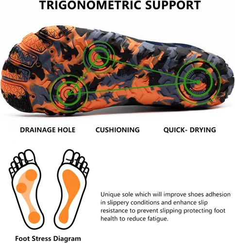 Vista 2 de Zapatos de agua para hombres y mujeres, para exteriores, playa, secado rápido, atléticos, acuáticos, zapatos deportivos para senderismo, escalada