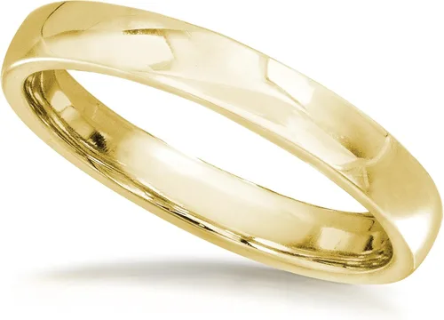 Vista 2 de Kobelli Anillo de boda de oro macizo pulido de alta calidad de oro amarillo de 14 quilates 0108in