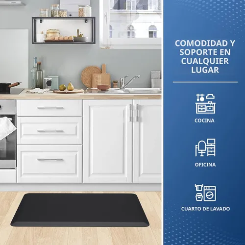 Vista 7 de KitchenClouds Alfombra de Cocina Acolchada Anti Fatiga 17.3"x28" Impermeable, Antideslizante, Alfombras de Pie y Comodidad para Escritorio/Piso
