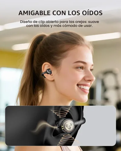 Vista 2 de Black Shark Auriculares con clip, auriculares abiertos, modos duales de música y juego, 5g ligeros y diseño de pantalla digital, llamadas DNN