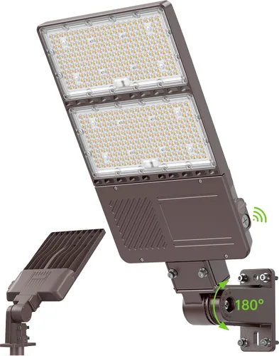 Vista 23 de Luz LED para estacionamiento con certificación UL, 150 W, 120 W, 90 W, ajustable, con fotocélula de 22500 lm, caja de zapatos, luces de inundación