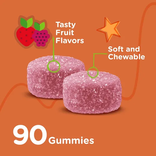 Vista 3 de VITEEY Gomitas de calcio para niños + vitamina D3 y citrato de magnesio para niños y adolescentes – Apoya la salud ósea, el apoyo inmunológico