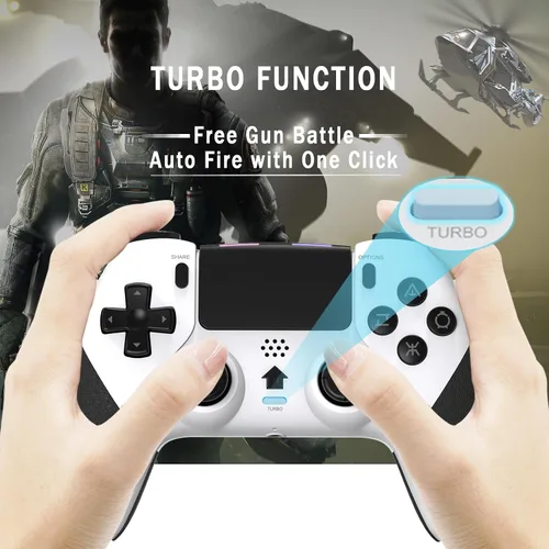 Vista 5 de TERIOS Wireless Controller Compatible with PS4PS4 ProPS4 Slim, (No Drift) Control for PS4 with Hall Sensor Joystick-Speakers-6 Axis Motion