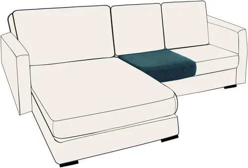 Vista 30 de UNBBRRL Fundas de cojín de asiento para sofá, elásticas, funda de cojín individual para sofá, fundas de cojín para sofá, fundas de héroe protegen