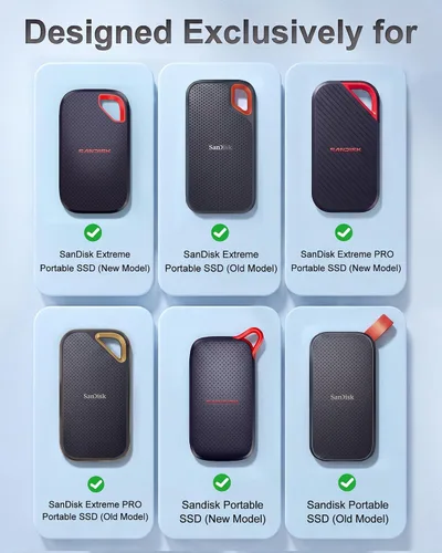 Vista 2 de ProCase Estuche rígido para SSD portátil SanDisk Extreme