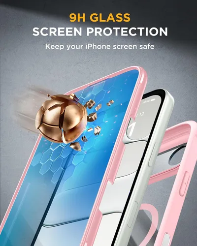 Vista 556 de Miracase Serie de vidrio para iPhone 11 de 6.1 pulgadas, funda protectora de cuerpo completo resistente mejorada con protector de pantalla de vidrio
