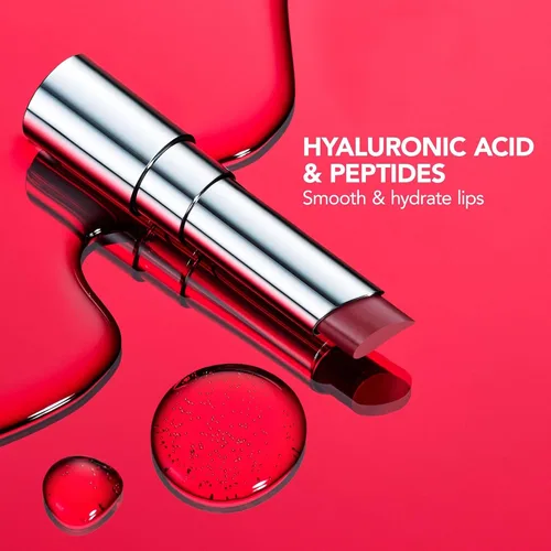 Vista 5 de Buxom Lápiz labial satinado completo, formulado con ácido hialurónico y cera de girasol, lápiz labial cremoso hidratante, acabado satinado, ligero